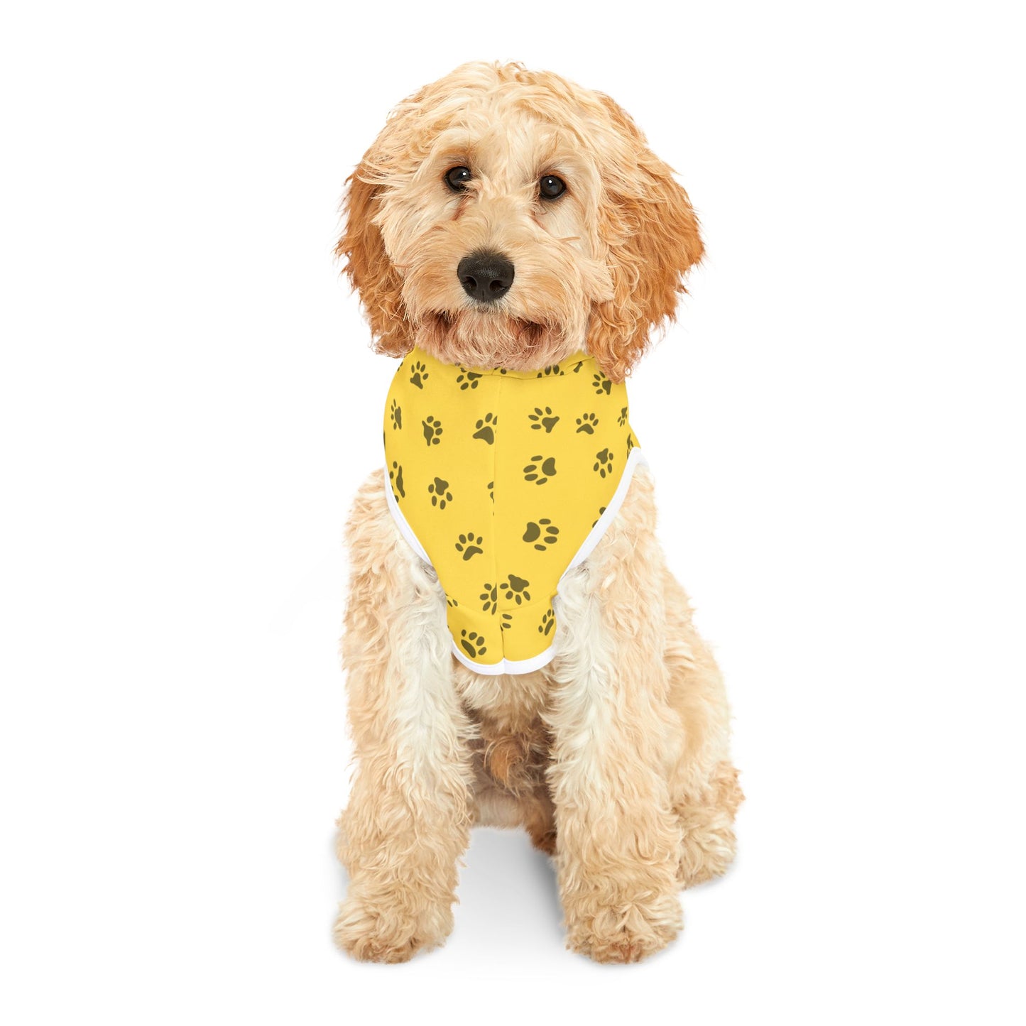 Yellow Paw Prints Pet Hoodie