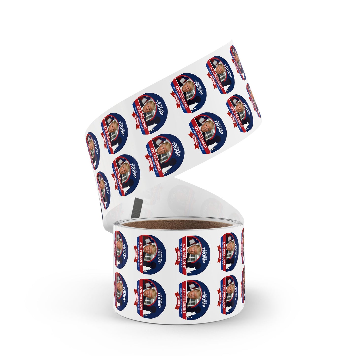 Trump 47th President Round Sticker Label Rolls