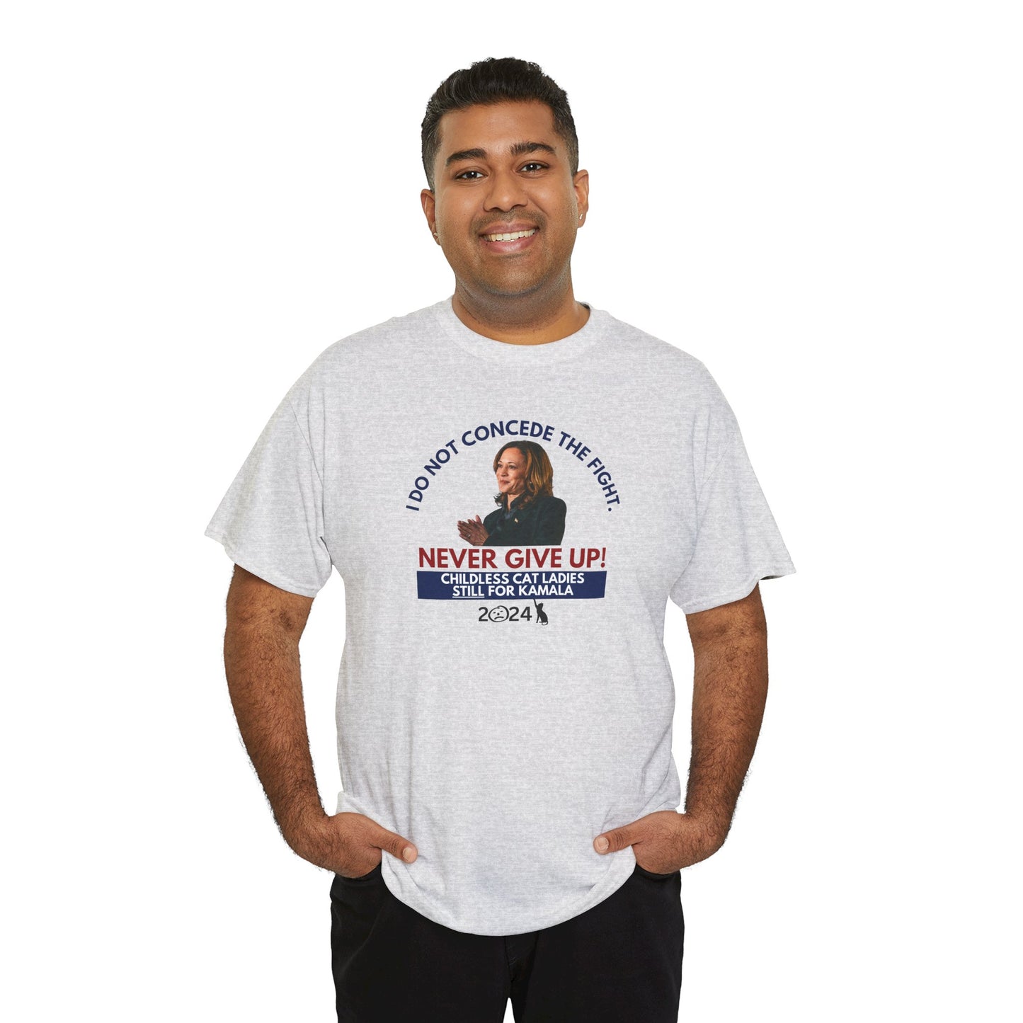 Never Give Up - Kamala Unisex Heavy Cotton Tee