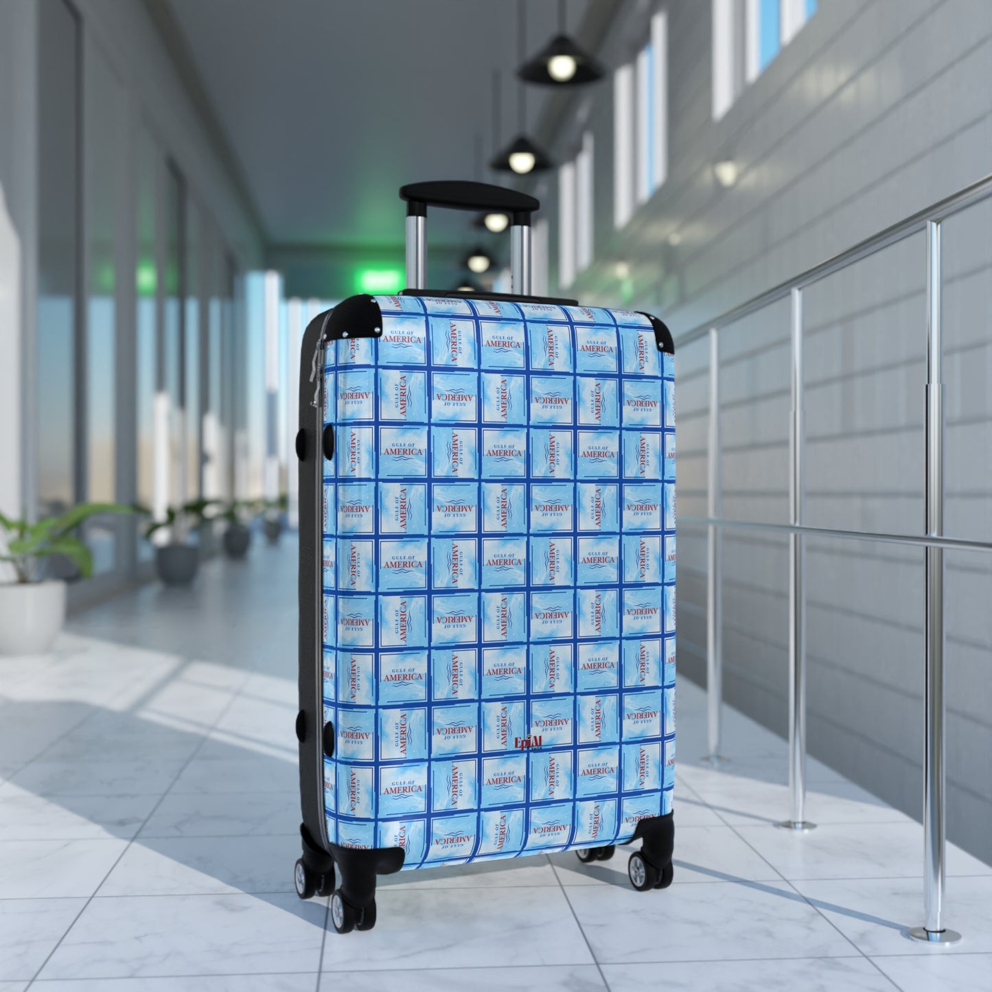 Gulf of America Patterned Suitcase