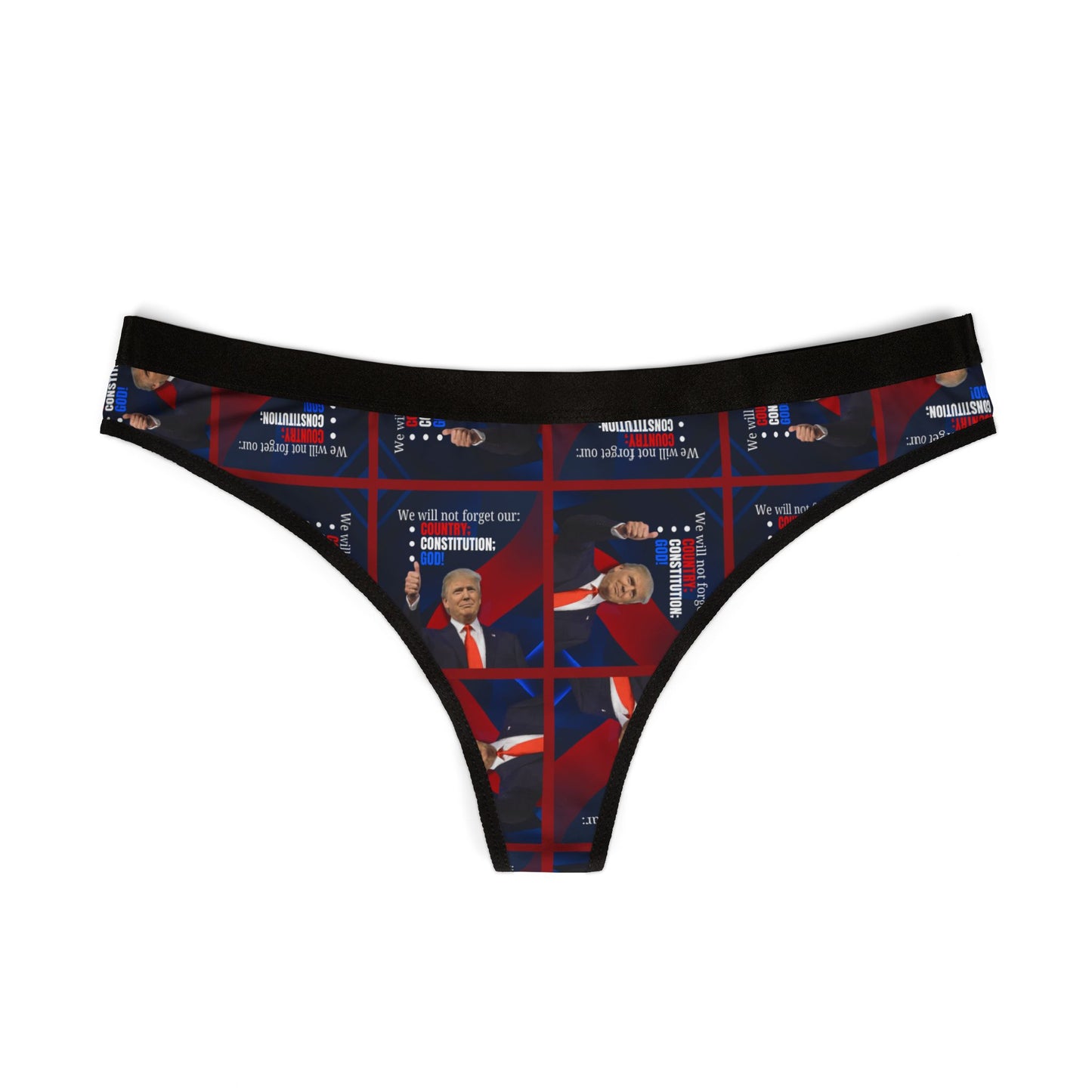 Trump Country Constitution God Pattern Women's Thongs