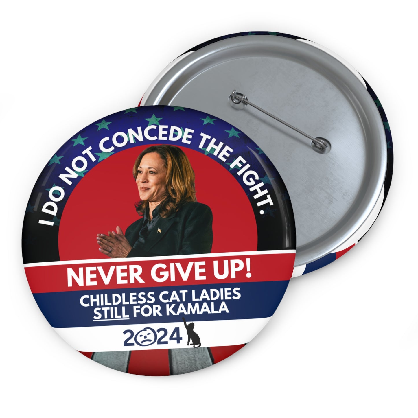 Never Give Up - Kamala Pin Buttons