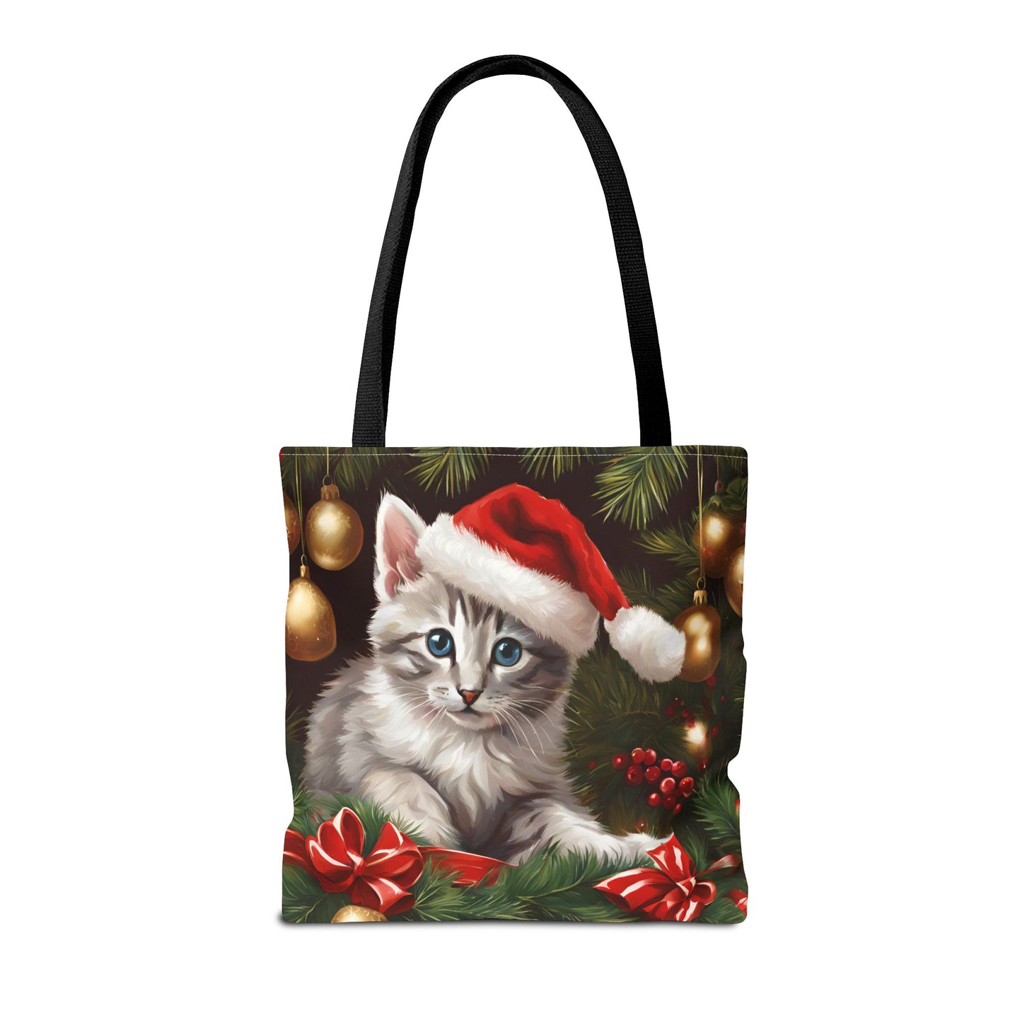 Christmas Kitten Christmas Tote Bag