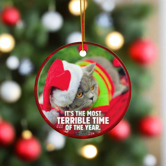 Most Terrible Time Ceramic Ornament, 2-Side Print