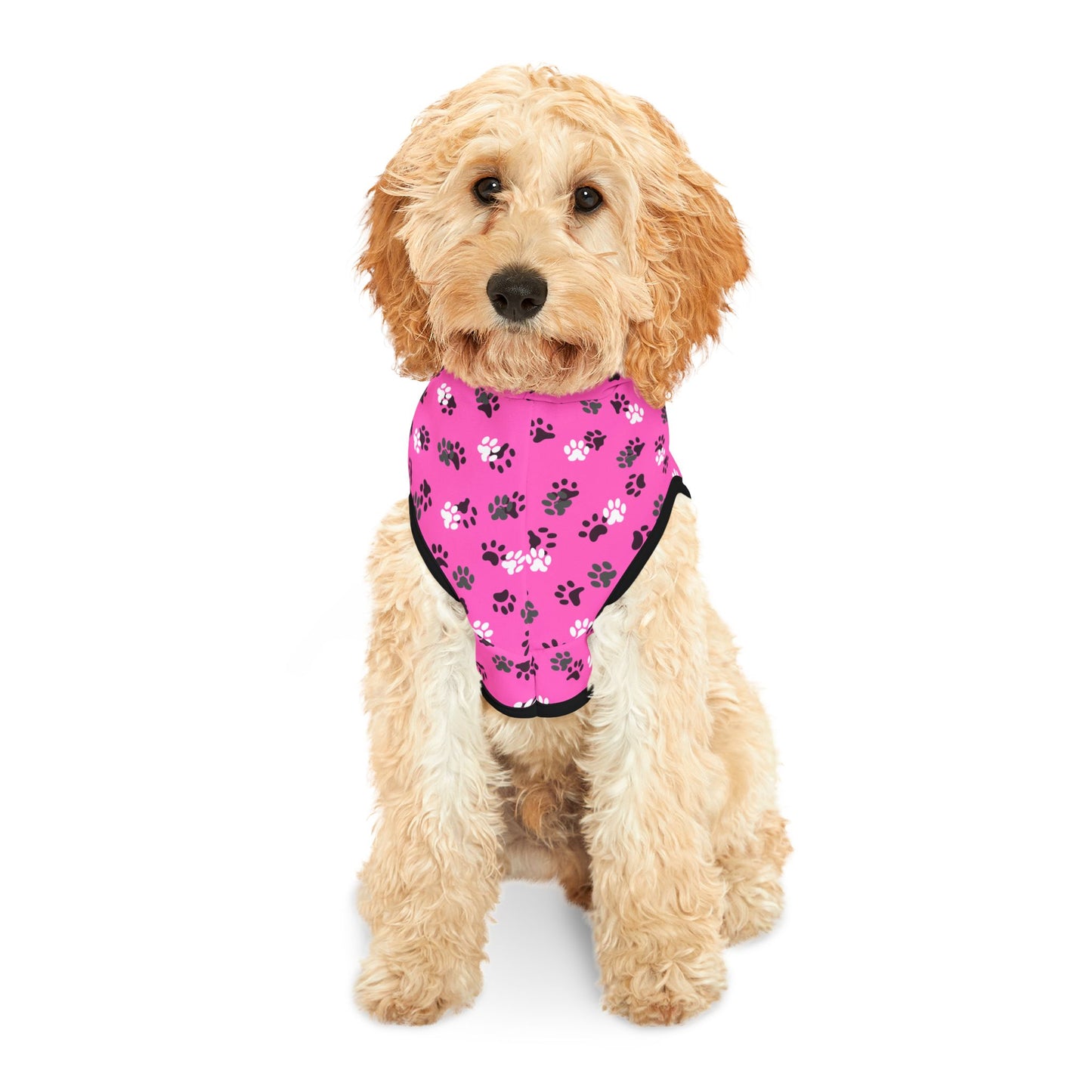 Pink Paw Prints Pet Hoodie