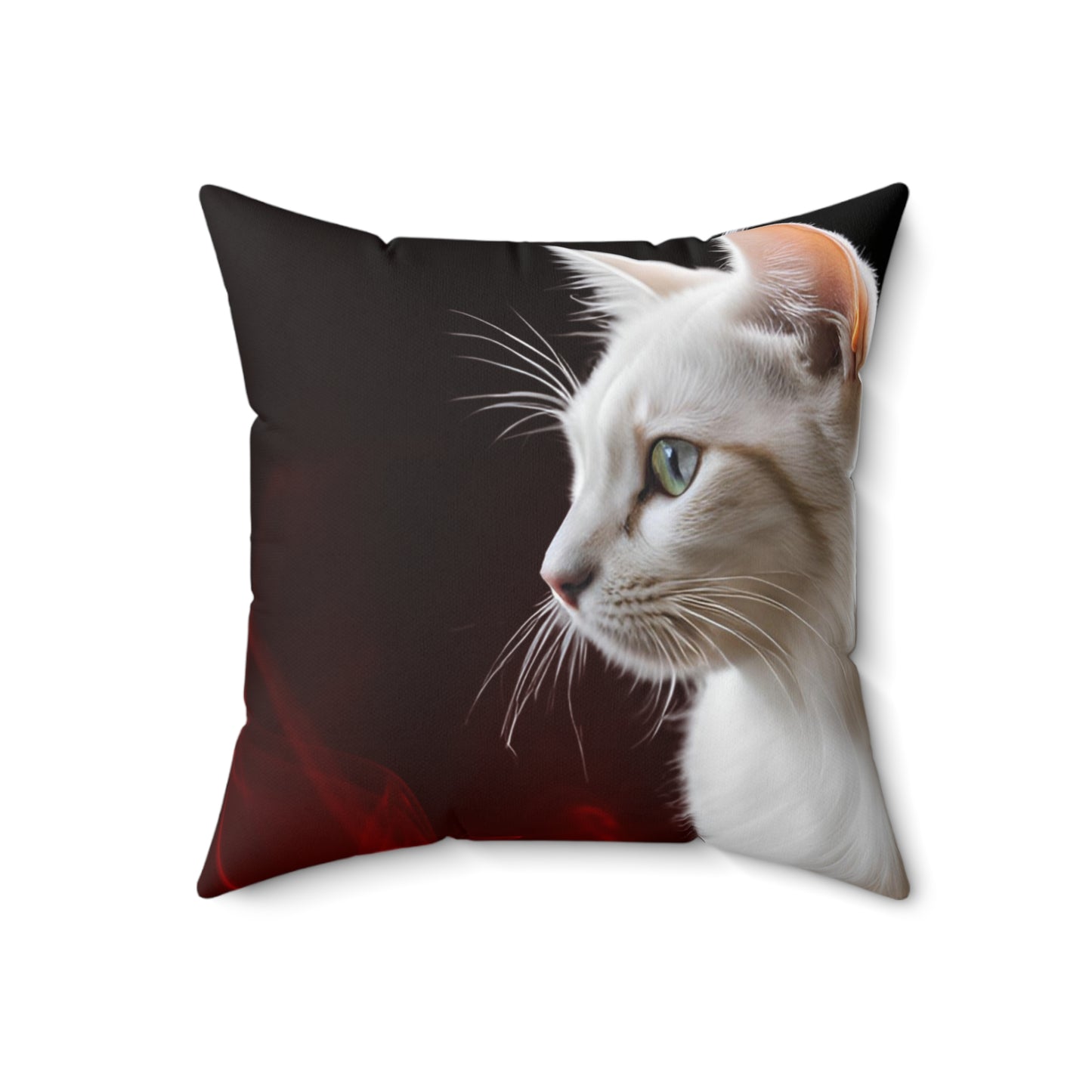 Elegant Cat Profile Square Pillow - Cozy Decor for Cat Lovers