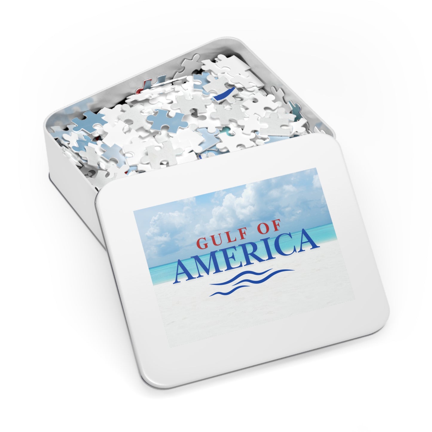 Gulf of America Jigsaw Puzzle with Tin