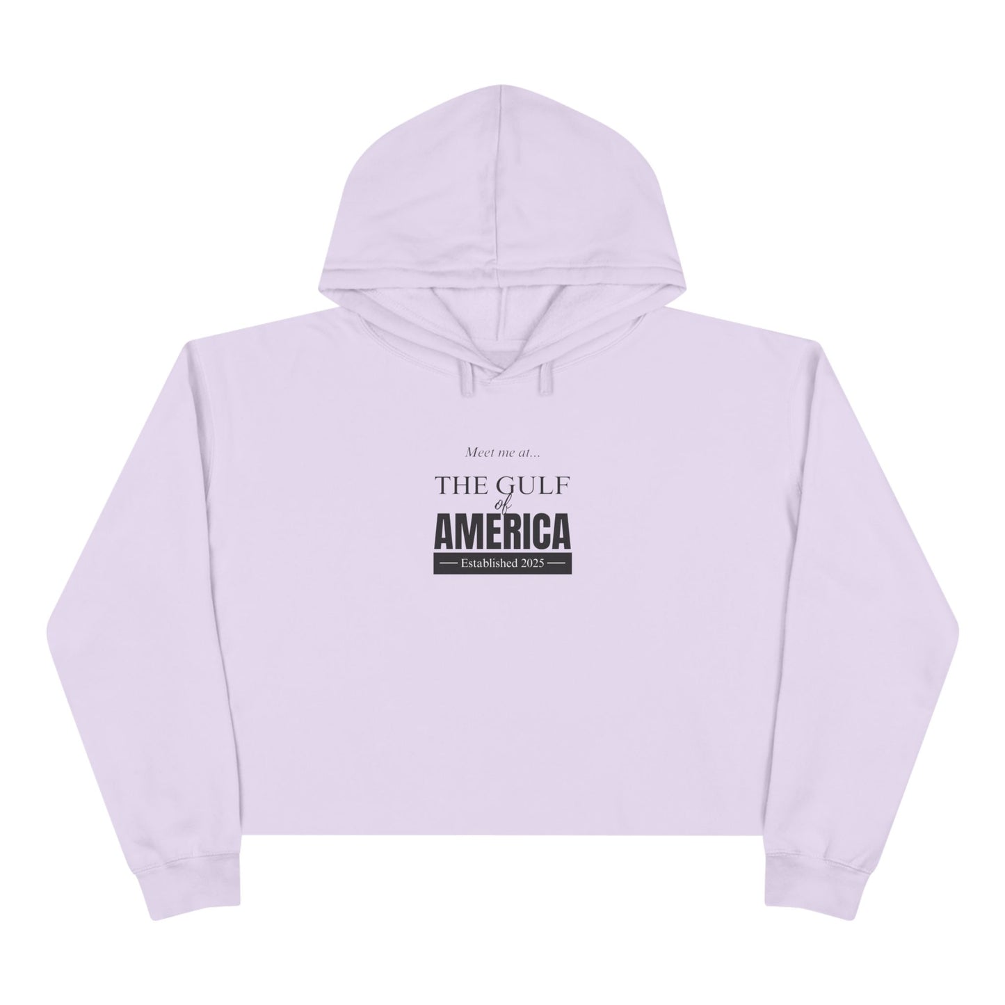 Stylish Crop Hoodie - 'Meet Me At The Gulf America' Design