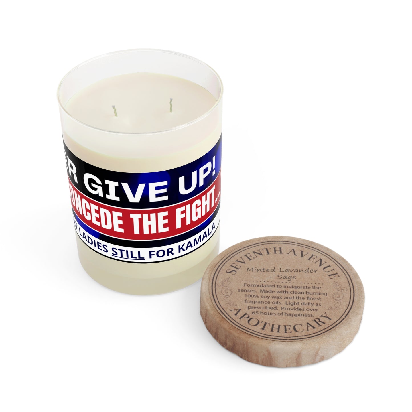 Never Give Up - Kamala Scented Candle - Full Glass, 11oz