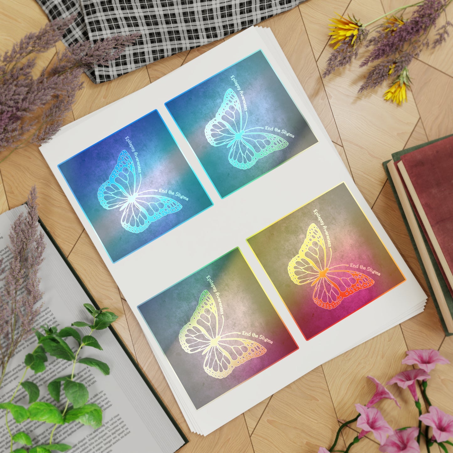 Colorful Butterfly Sticker Sheet Bundle | 5 Elegant Designs for Home & Celebrations