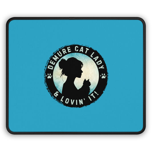 Demure Cat Lady Gaming Mouse Pad