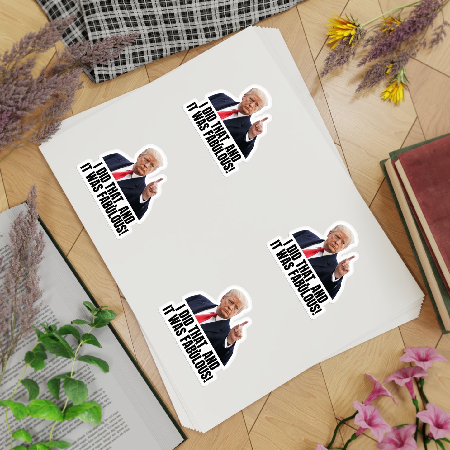 President-Inspired Sticker Sheet Bundle - 10 Fun, Colorful Stickers with Humor