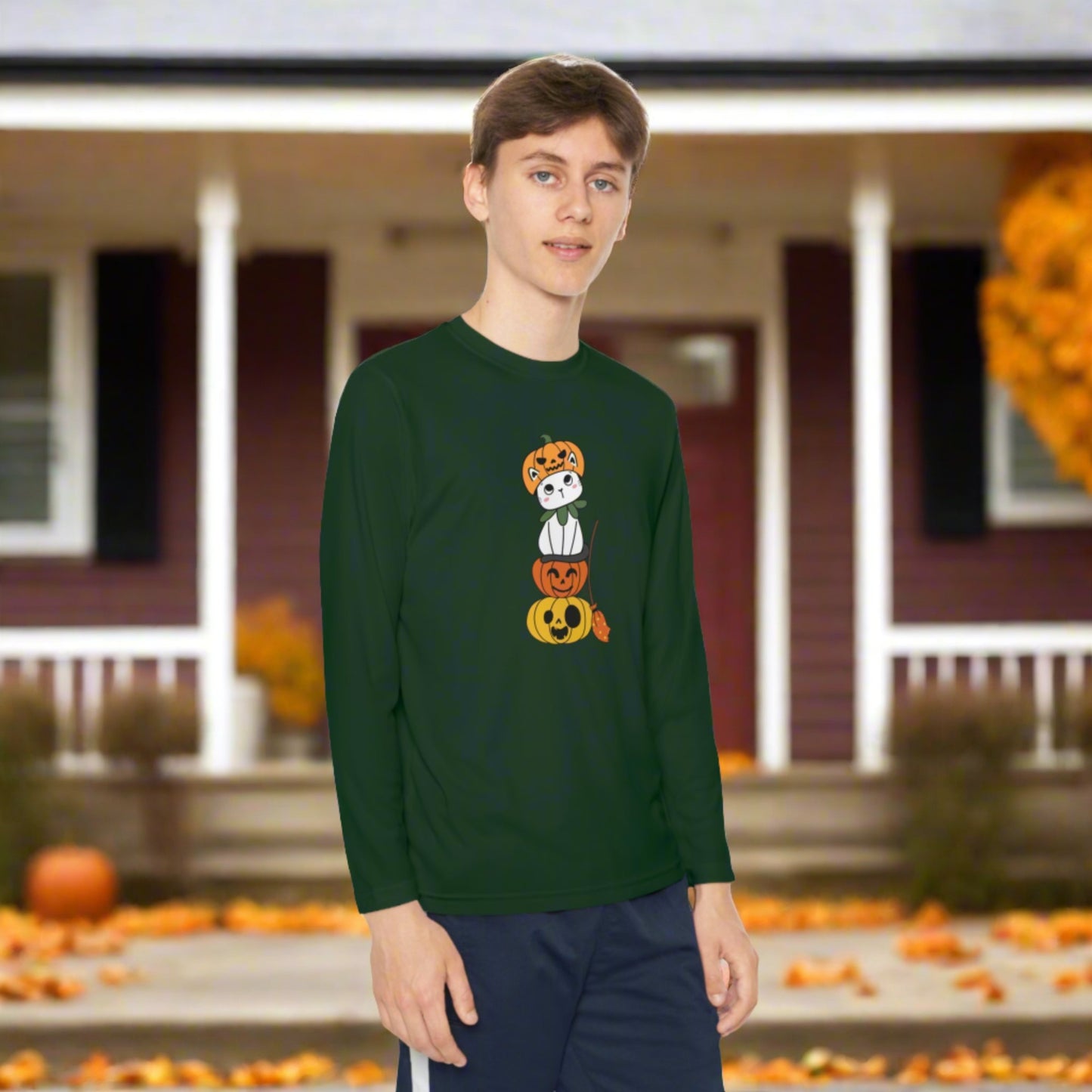 Halloween Youth Long Sleeve Competitor Tee - Kids clothes - Epileptic Al’s Shop