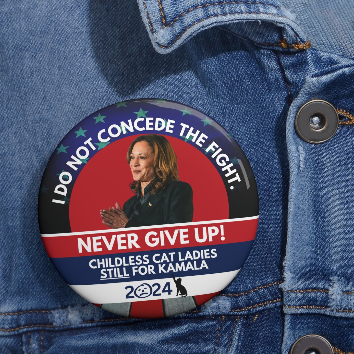 Never Give Up - Kamala Pin Buttons