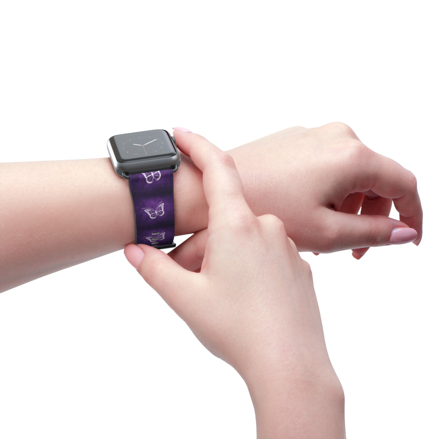 Purple Butterfly Epilepsy Awareness Watch Band