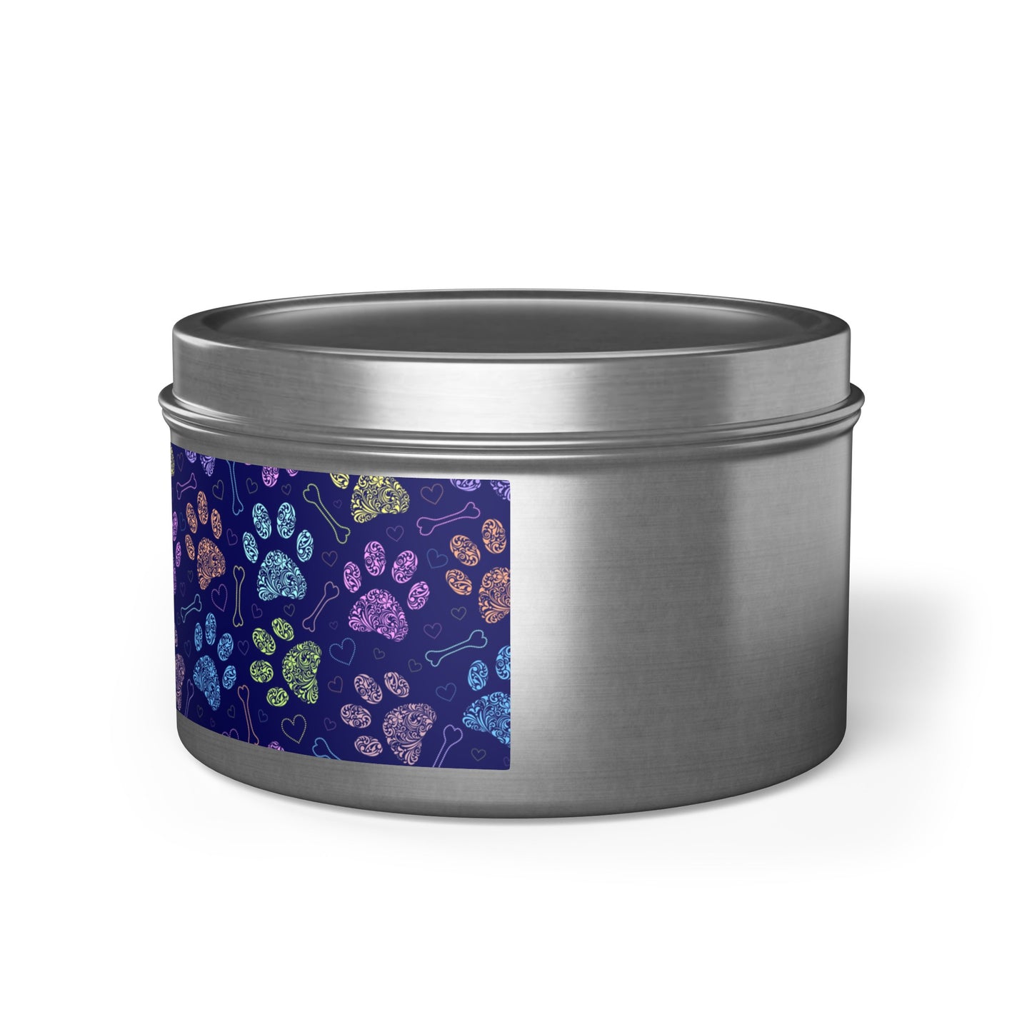 Purple Paws Tin Candles