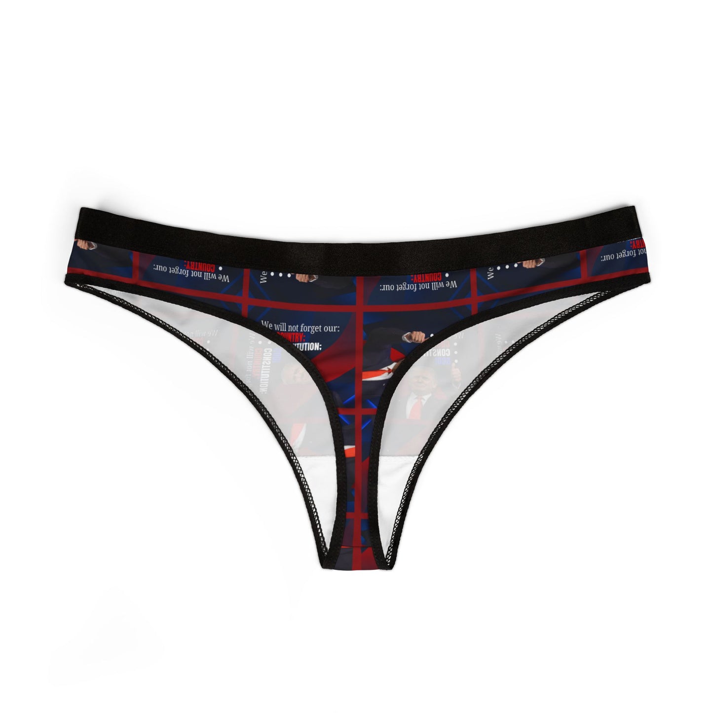 Trump Country Constitution God Pattern Women's Thongs