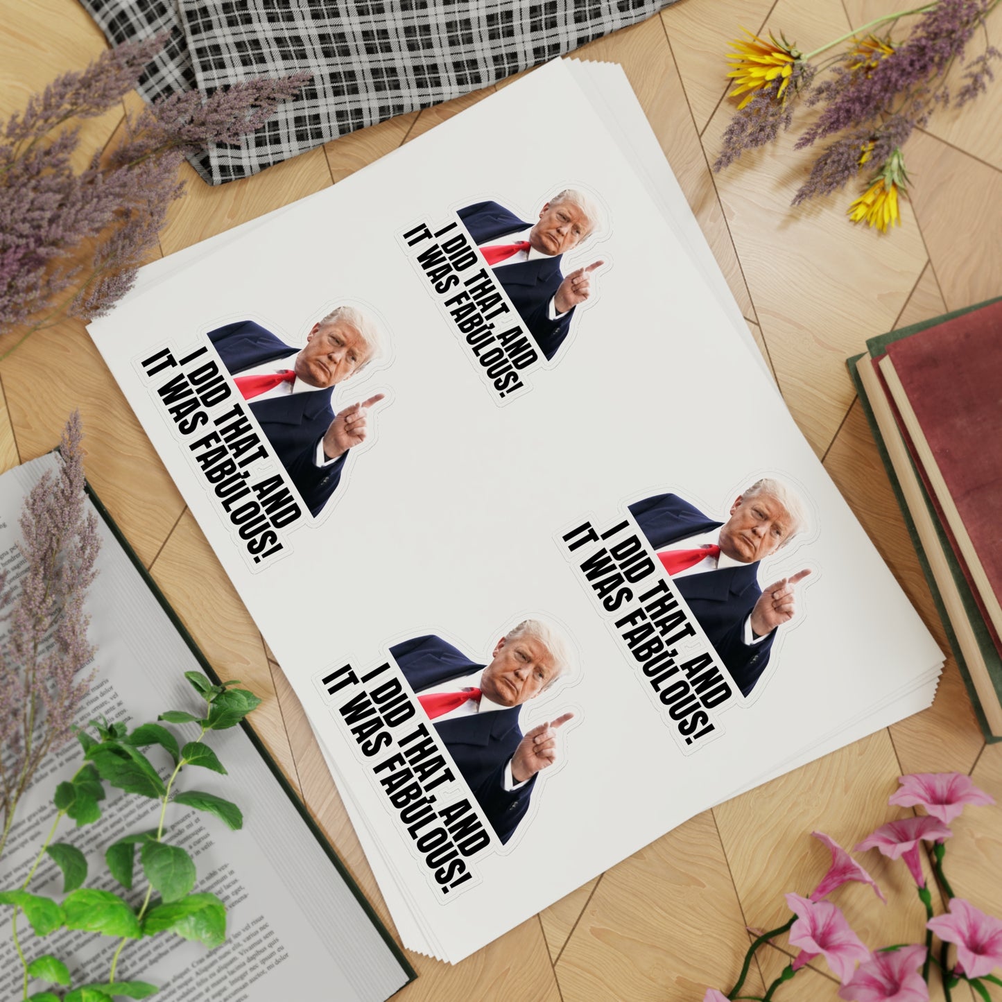 Fabulous President-Inspired Sticker Sheet Bundle - 10 Fun, Colorful Stickers with Humor