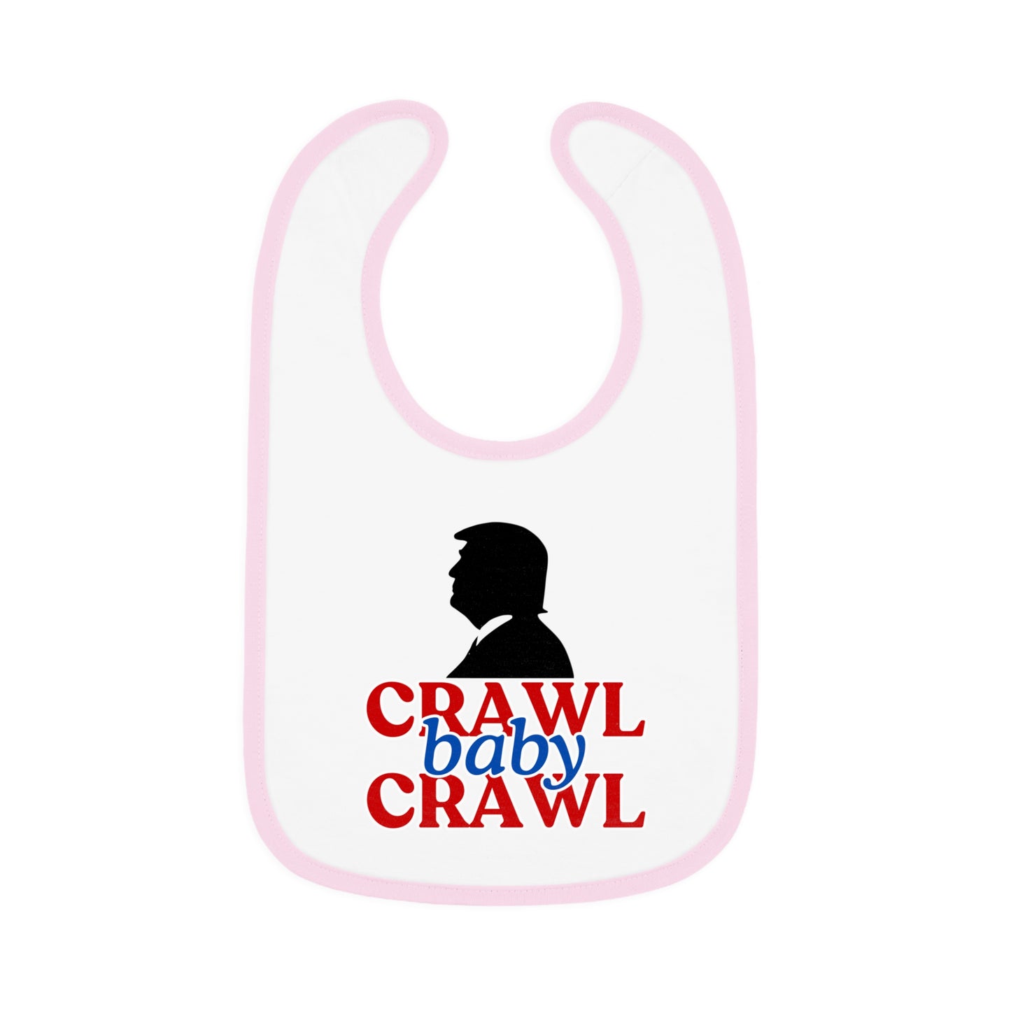 Crawl Baby Crawl Bib - Fun Contrast Trim Jersey Bib for Your Little One