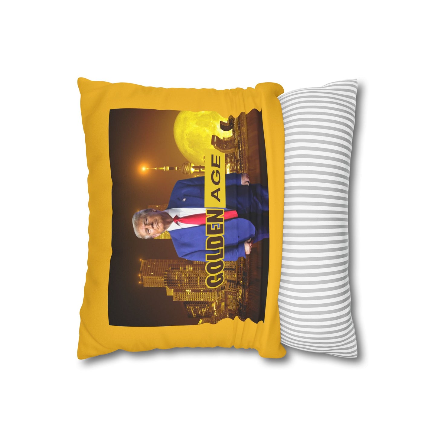 Golden Age Faux Suede Pillowcase - Unique Home Decor for Political Enthusiasts