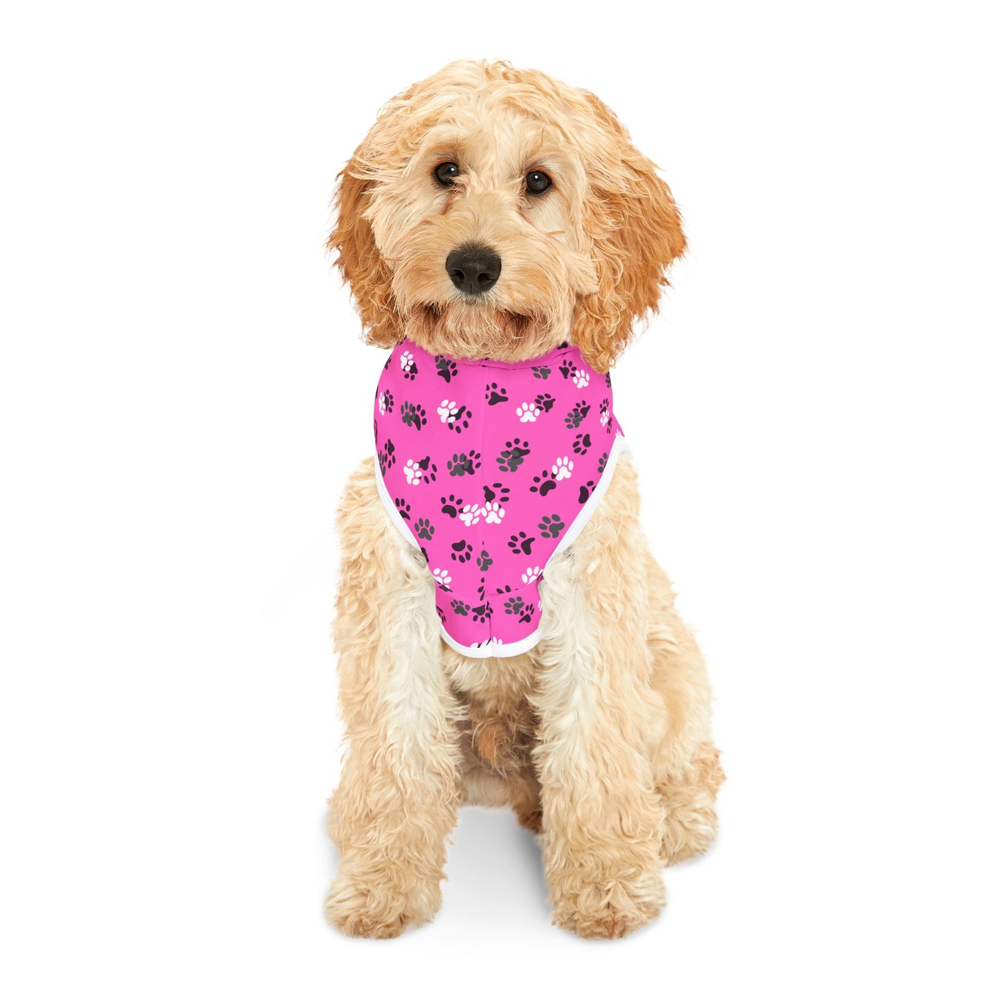 Pink Paw Prints Pet Hoodie