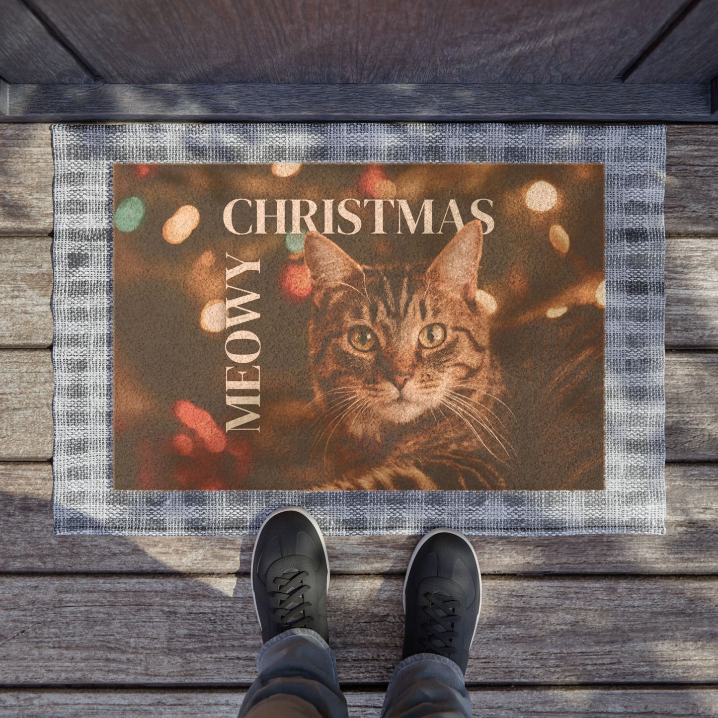 Meowy Christmas Doormat