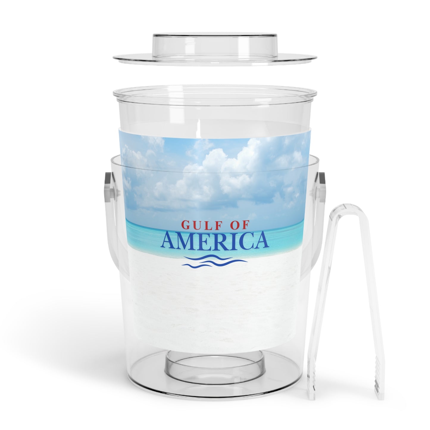 Gulf of America Ice Bucket with Tongs – Ideal for Summer Parties and Beach Gatherings