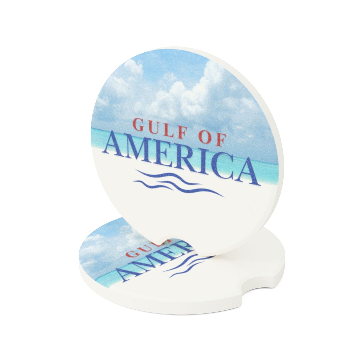 Gulf of America Beach Soapstone Car Coaster