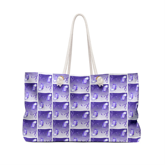 Purple Ribbon Epilepsy Awareness Weekender Bag