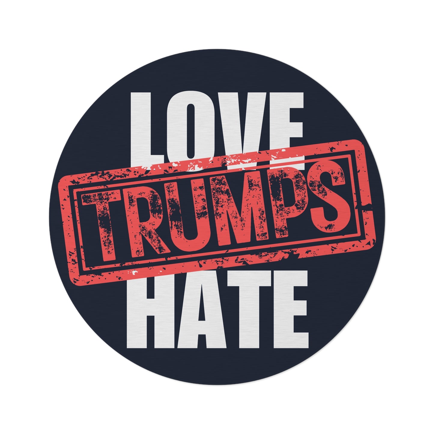 Love Trumps Hate Round Rug - Modern Statement Decor