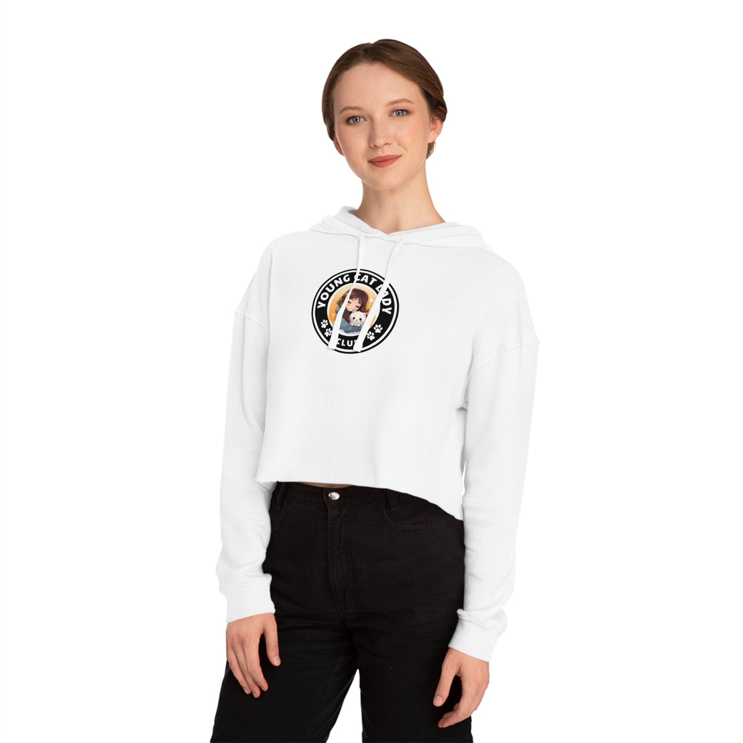 Young Cat Lady Club Women’s Cropped Hooded Sweatshirt