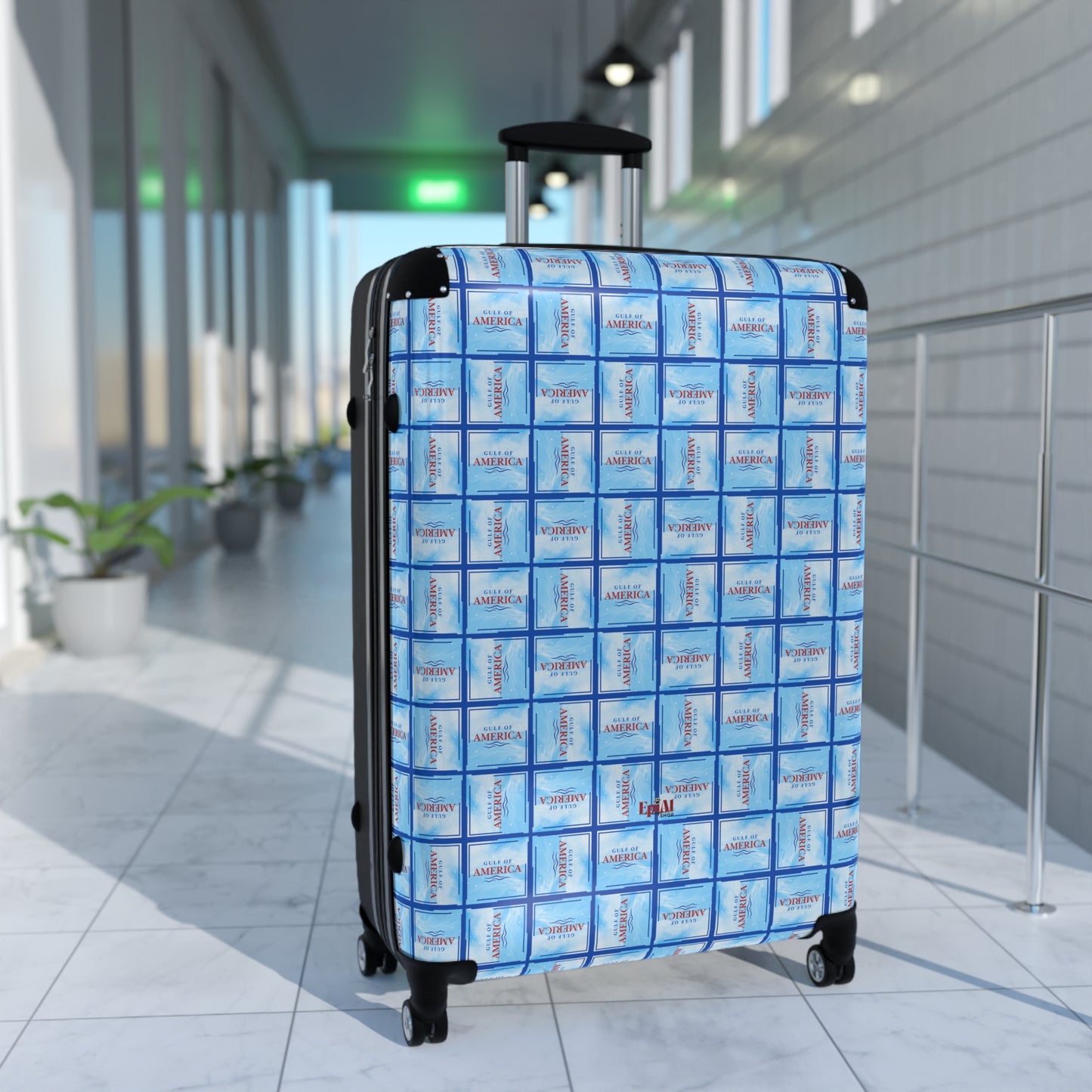 Gulf of America Patterned Suitcase