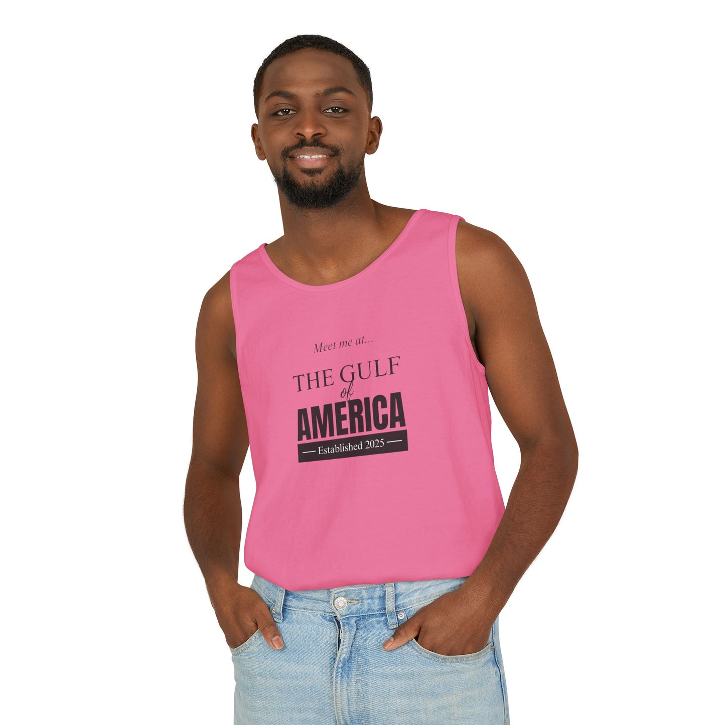 Gulf of America Unisex Garment-Dyed Tank Top - Relaxed Summer Vibes