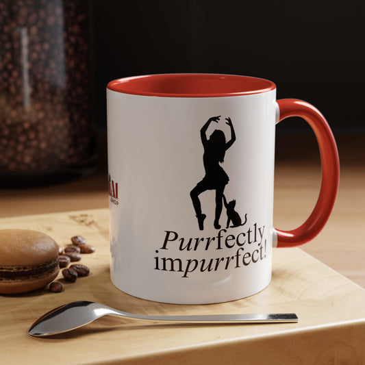 Purrfectly Impurrfect Accent Coffee Mug (11, 15oz)