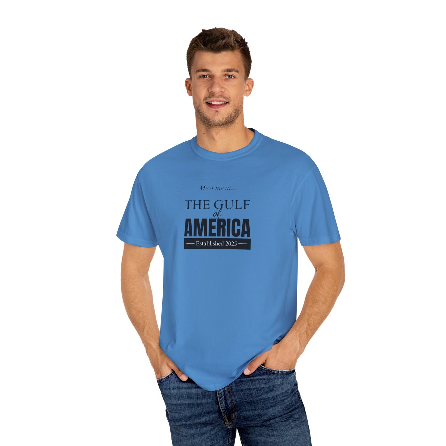 Gulf of America Unisex Garment-Dyed T-Shirt - Casual Summer Style