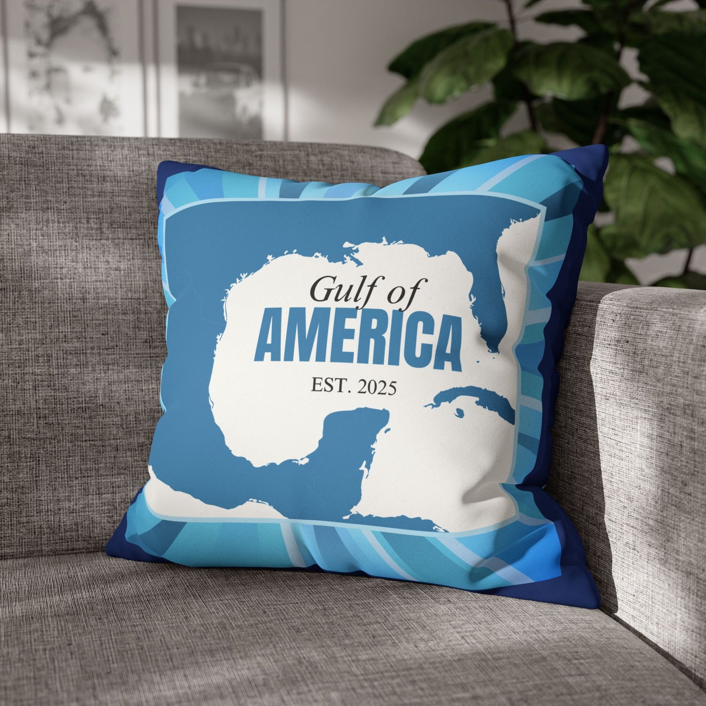 Gulf of America Faux Suede Pillowcase