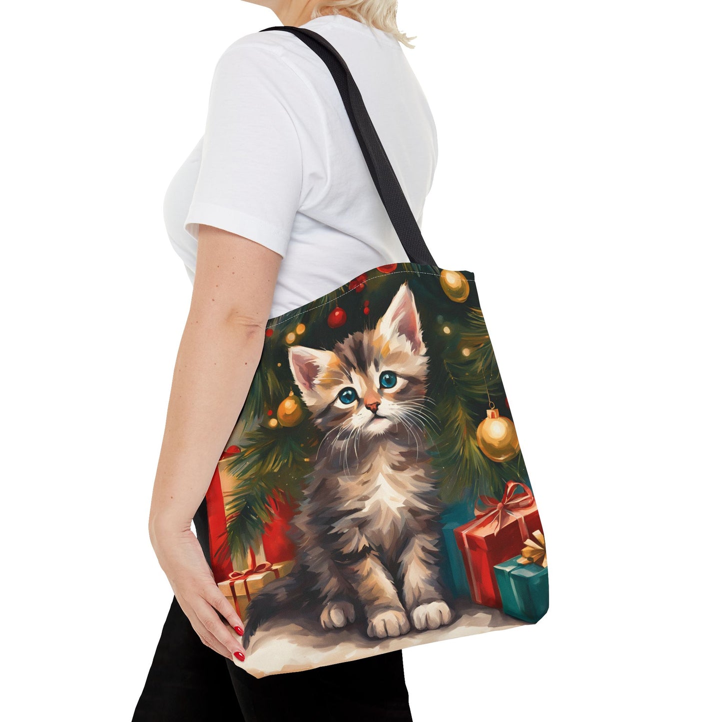 Kittenly Christmas Tote Bag