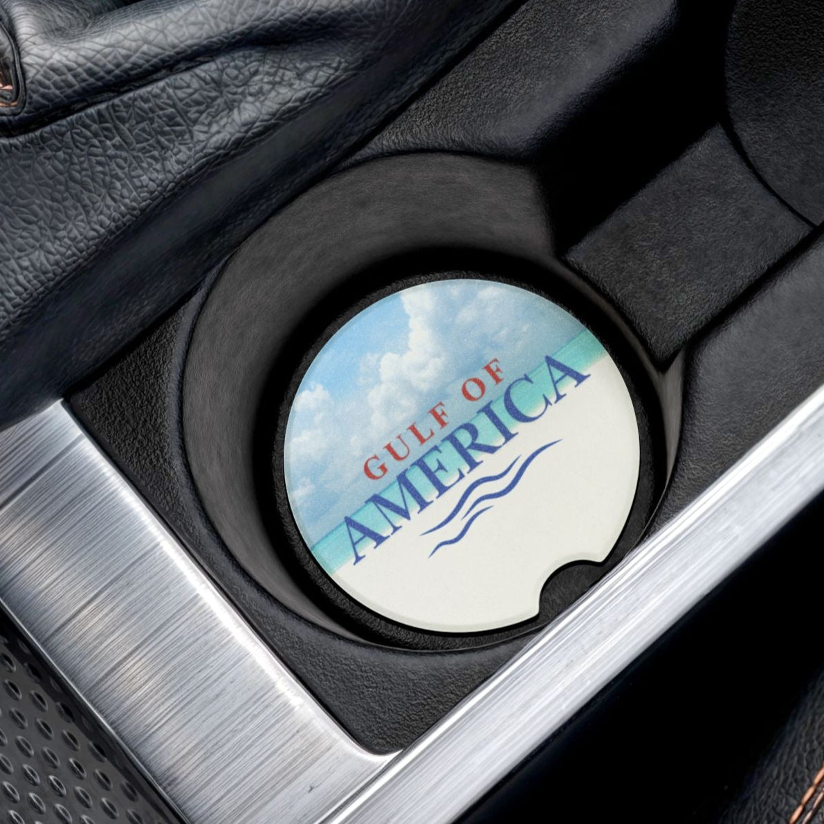 Gulf of America Beach Soapstone Car Coaster