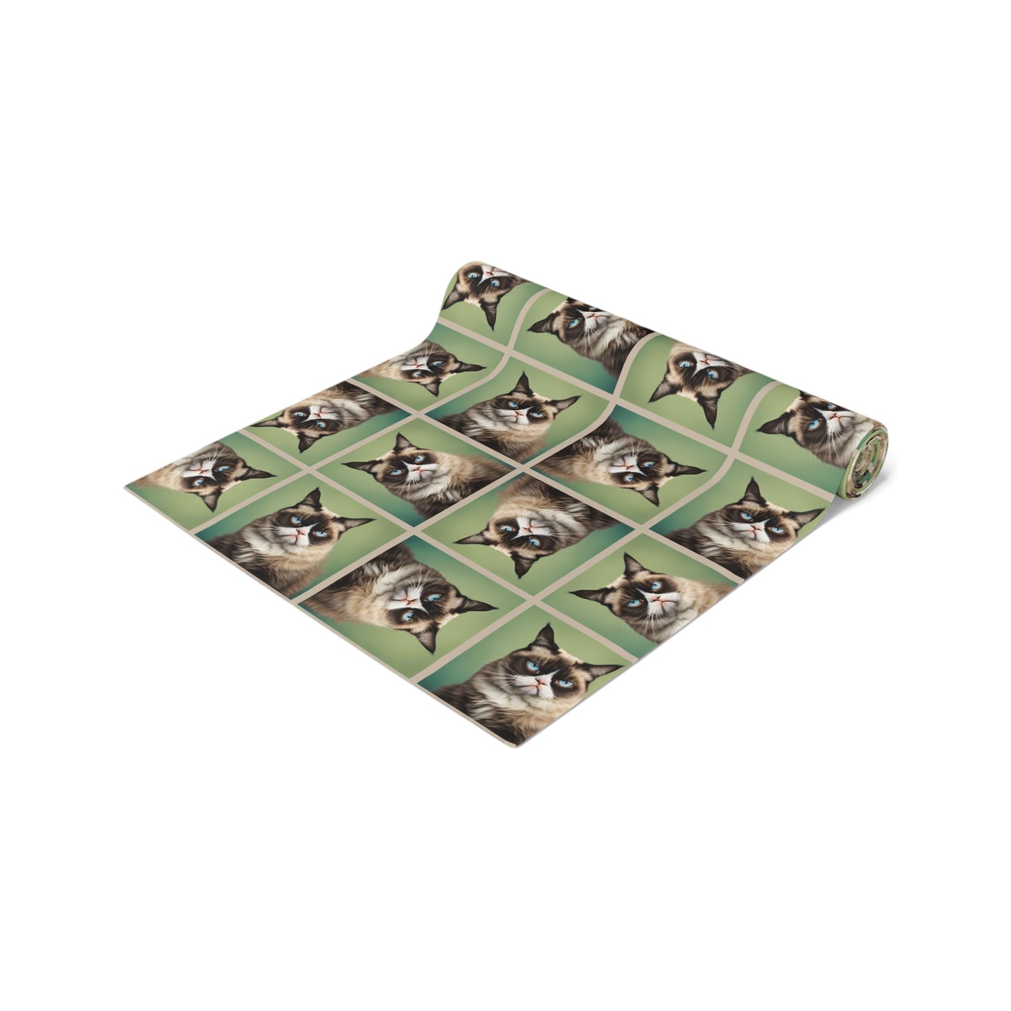 Whimsical Cat Print Table Runner - Perfect for Cat Lovers and Home Decor