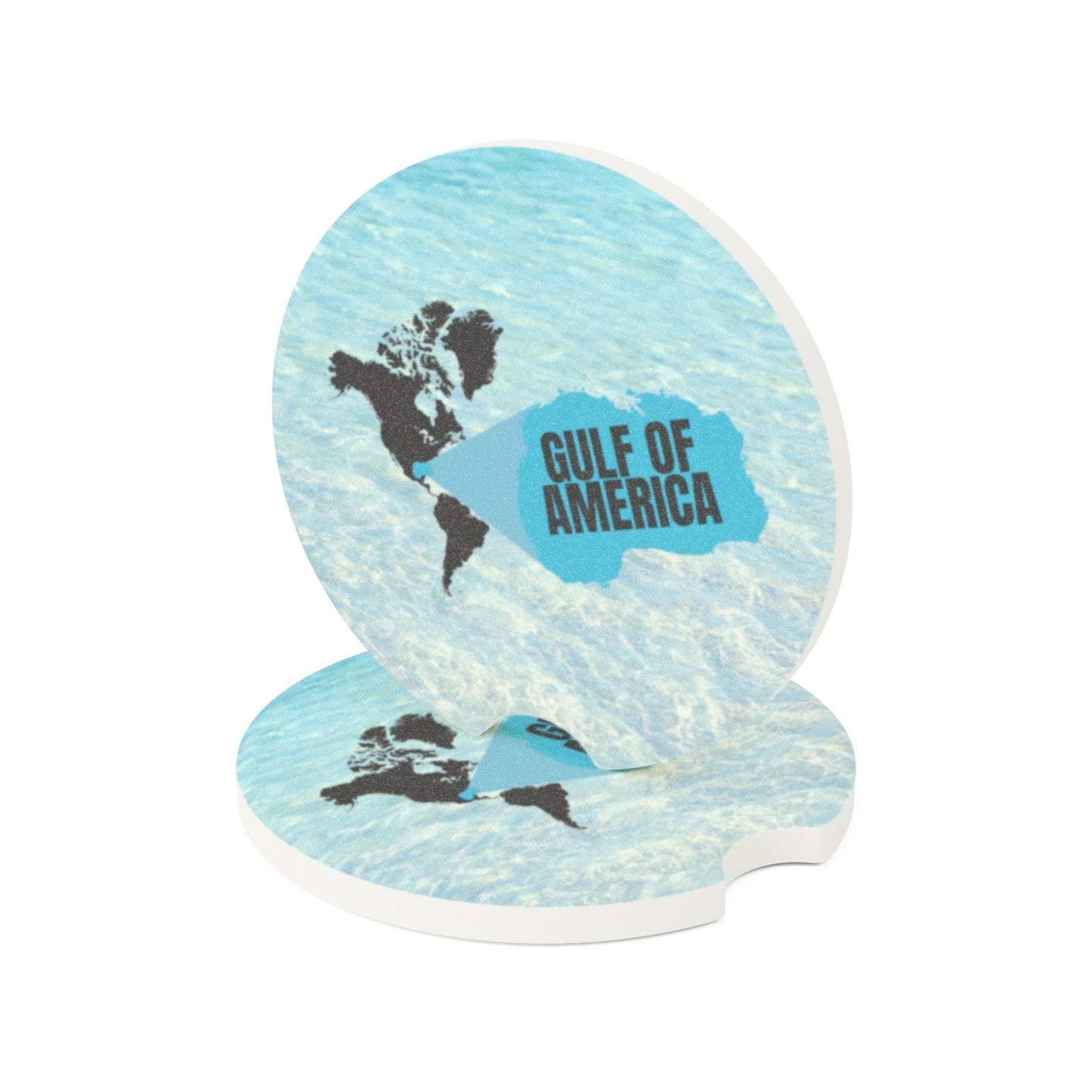 Gulf of America Soapstone Car Coaster - Perfect for Road Trips & Travel Enthusiasts