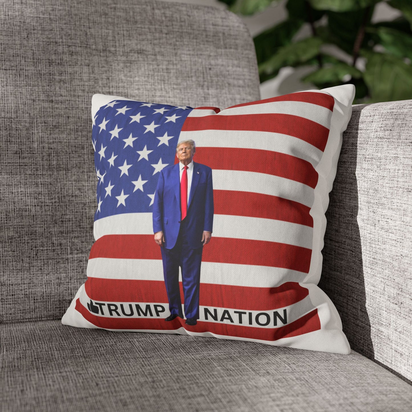 Patriotic Faux Suede Pillowcase – Trump Nation Design