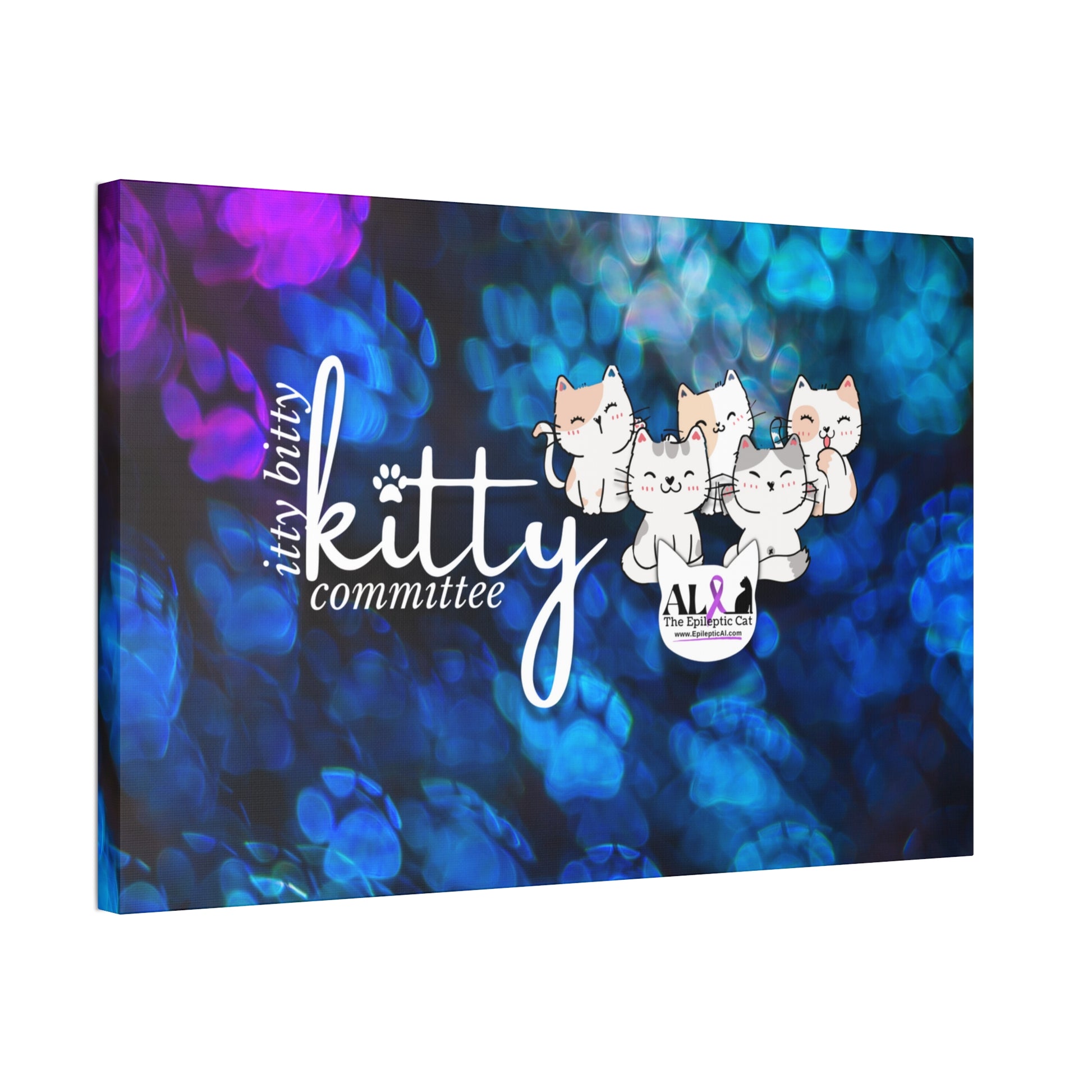 Itty Bitty Kitty Canvas Stretched, 1.5'' - Canvas - Epileptic Al’s Shop