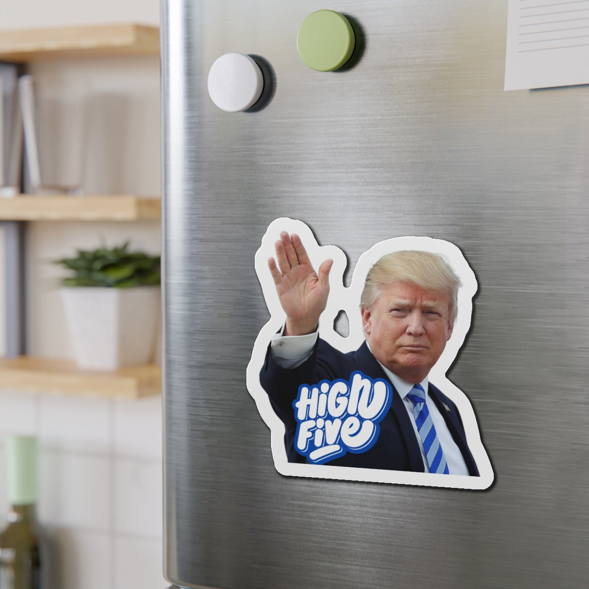 High Five Trump Die-Cut Magnet - Fun Political Décor