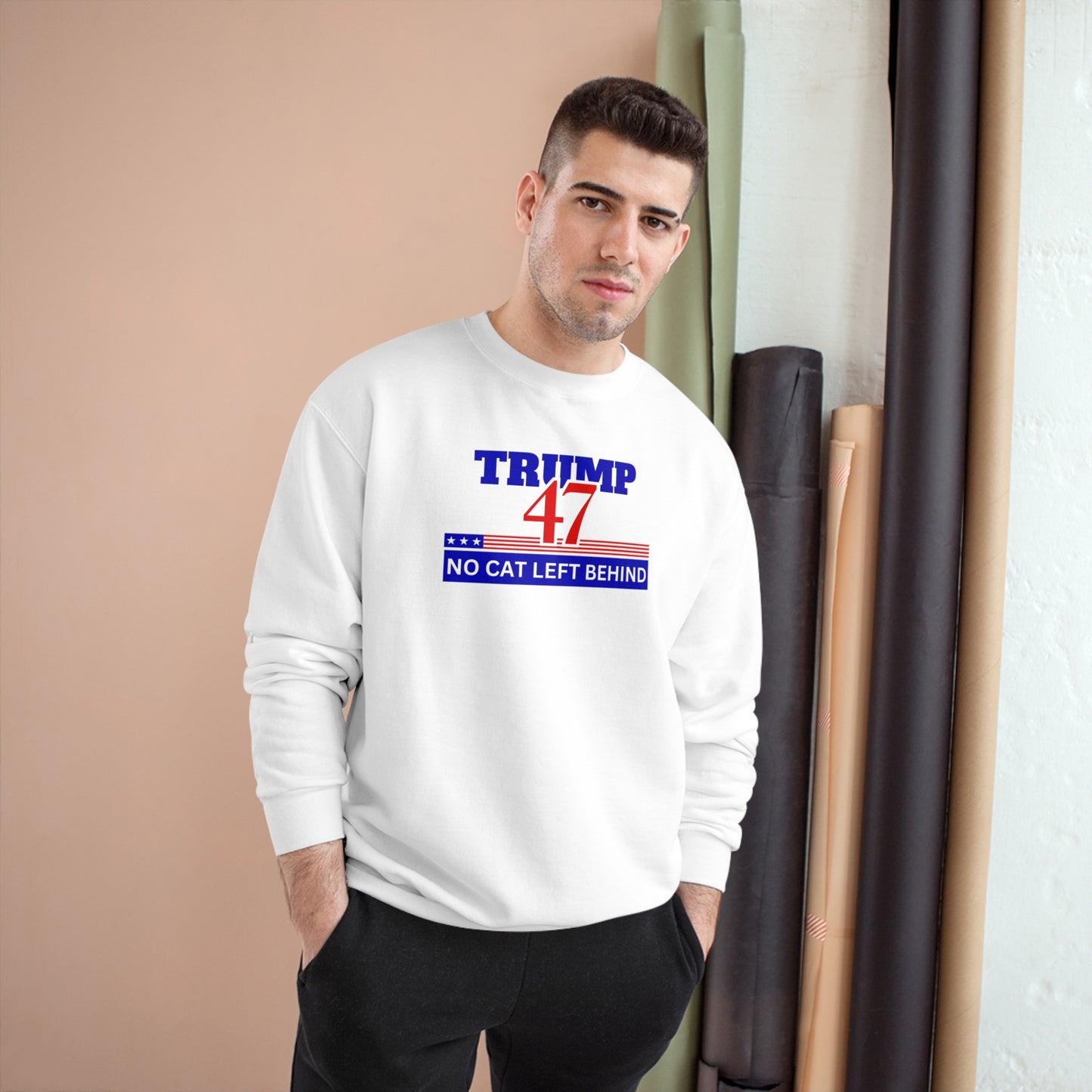 Trump 47 No Cat Left Behind Champion Sweatshirt