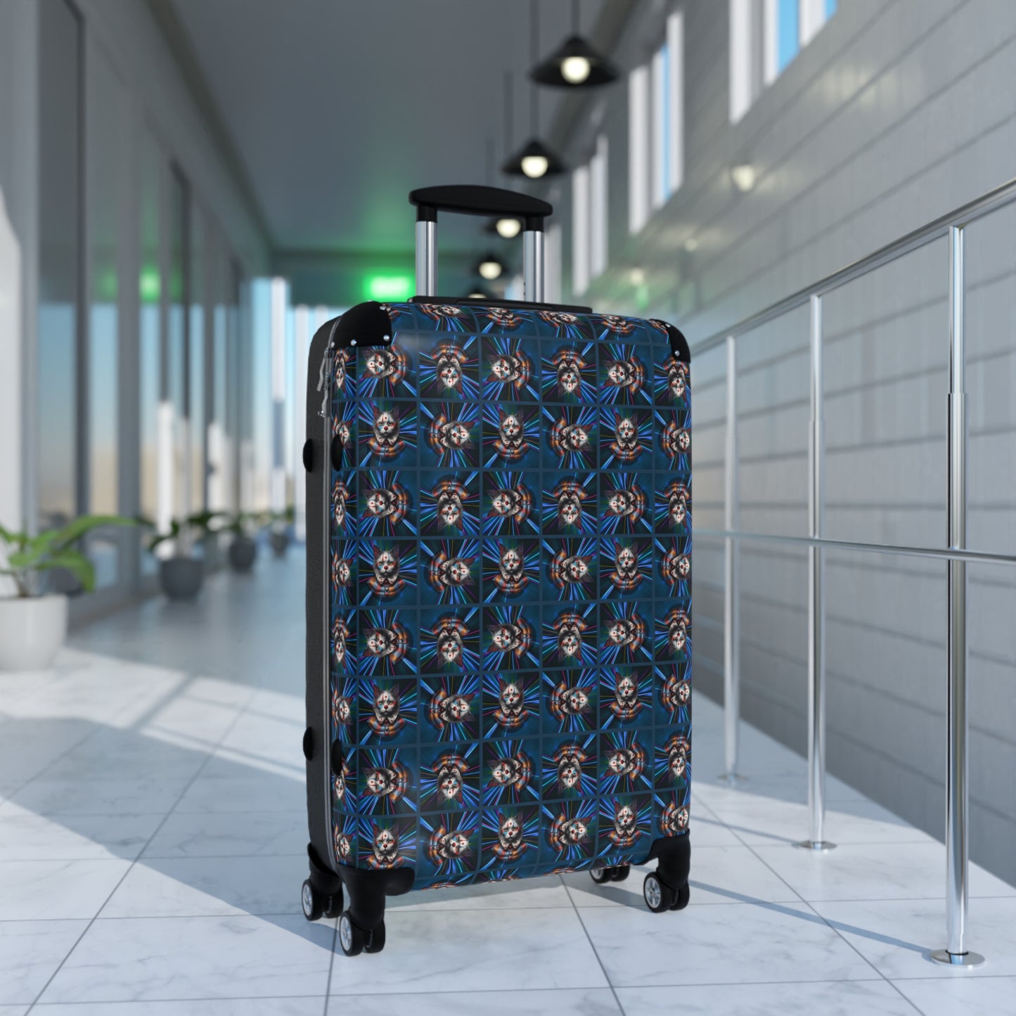 Vibrant Travel Suitcase with Bold Design