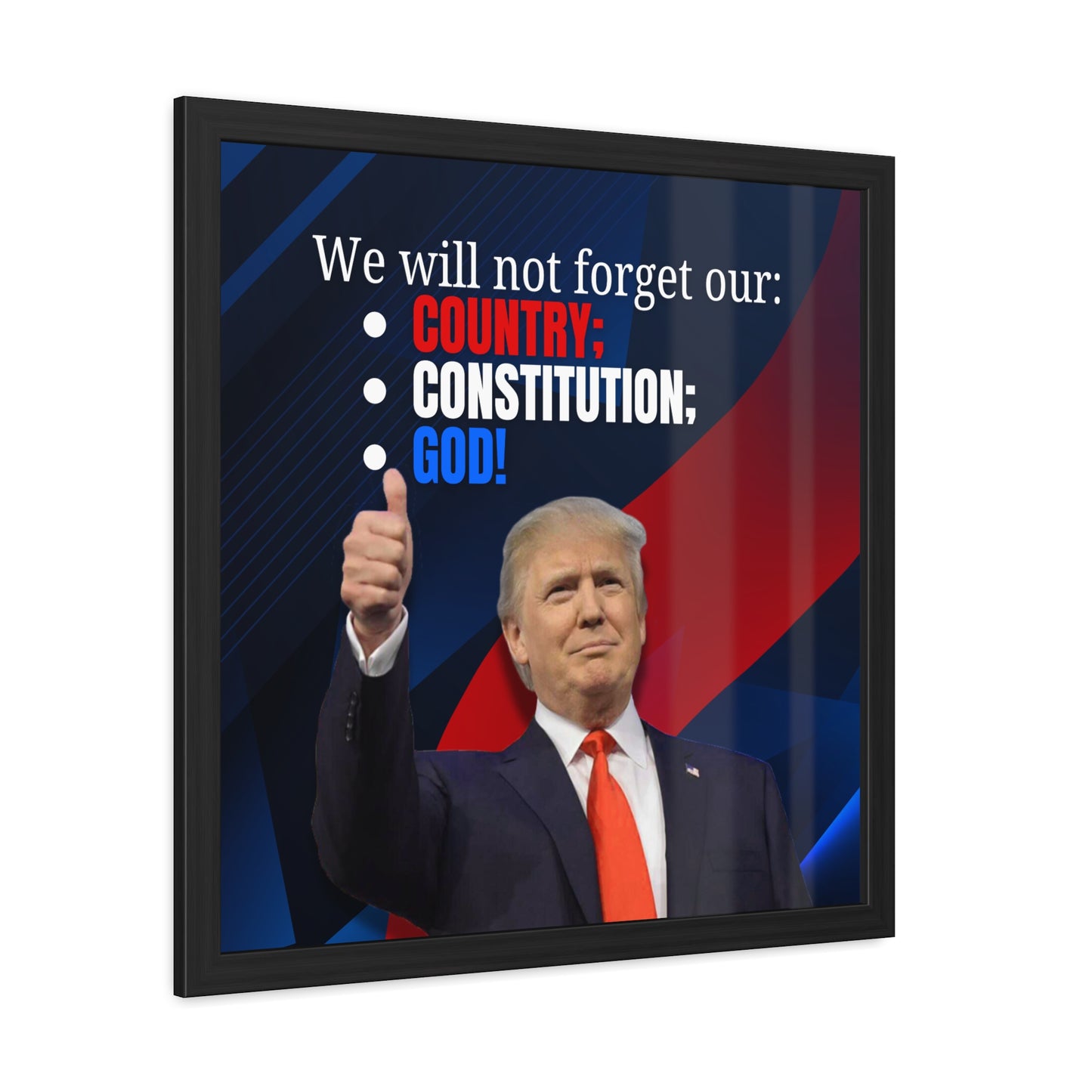 Trump Country Constitution God Framed Posters