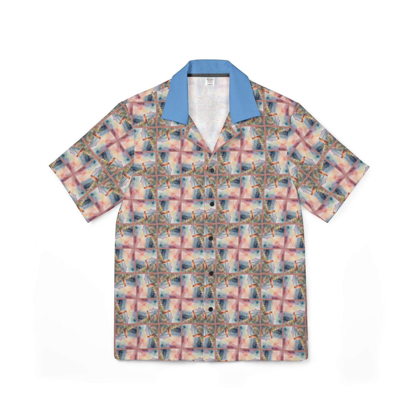 Watercolor Kitties Men's Hawaiian Camp Shirt