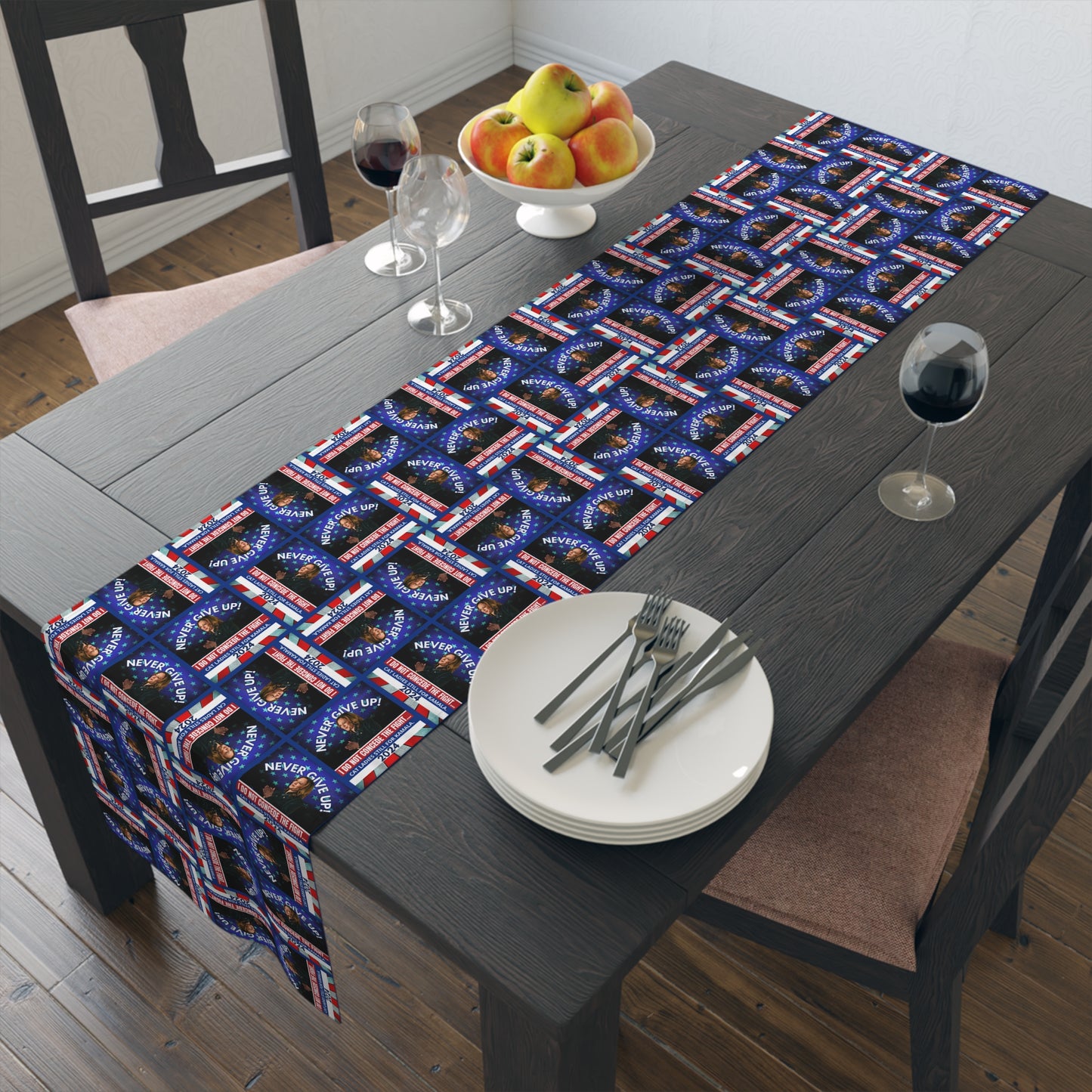 Kamala - Never Give Up Table Runner (Cotton, Poly)