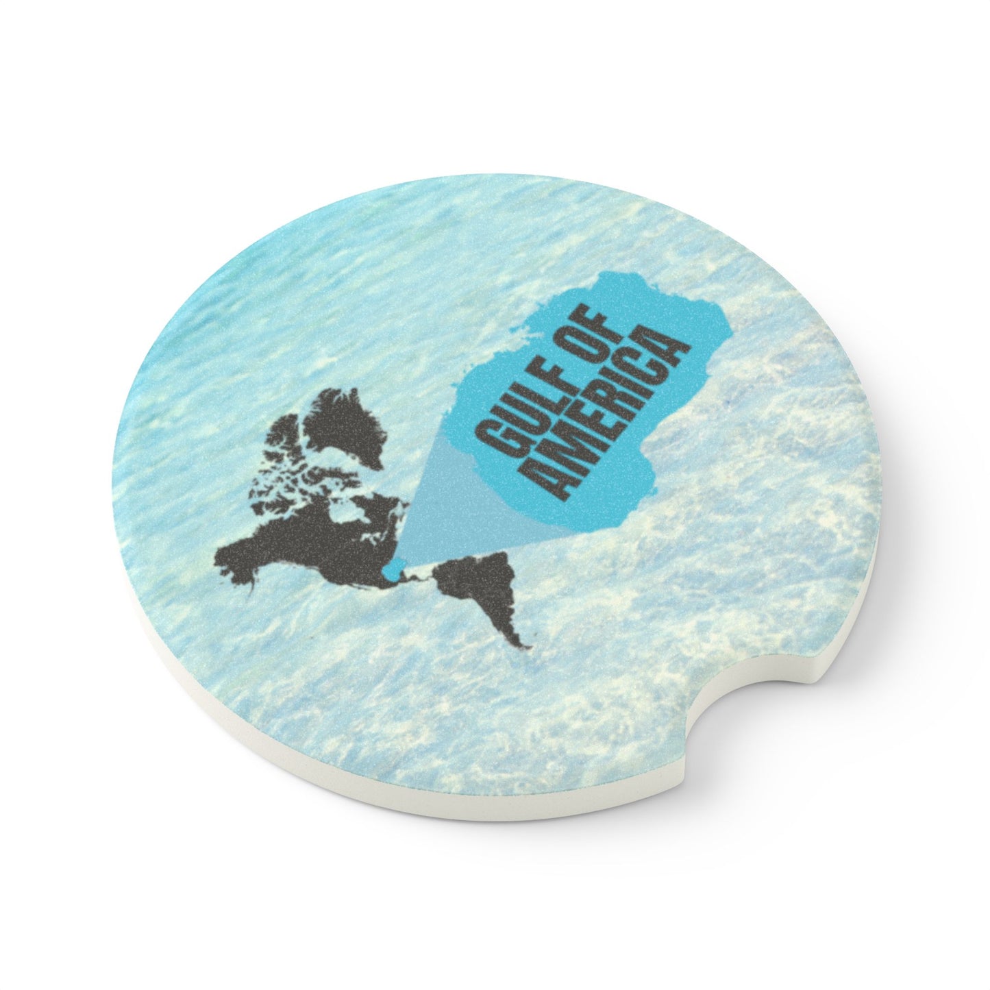 Gulf of America Soapstone Car Coaster - Perfect for Road Trips & Travel Enthusiasts