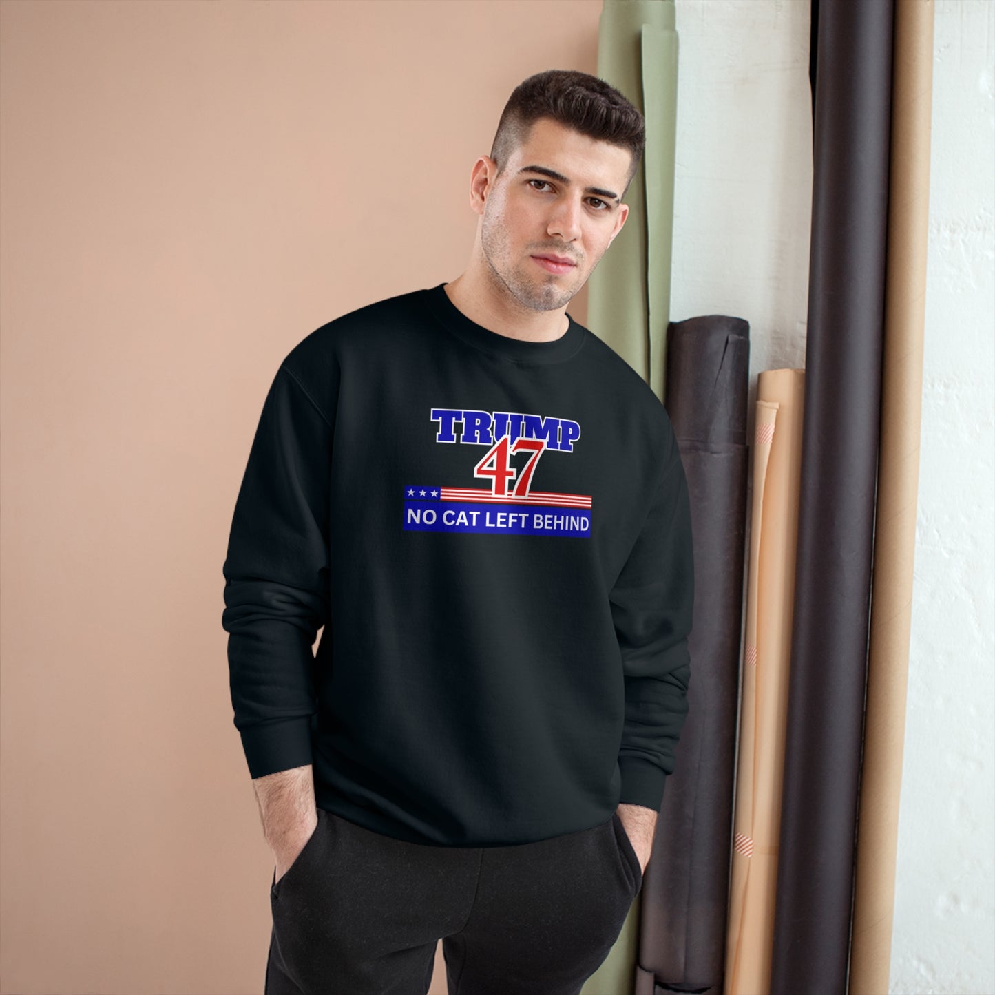 Trump 47 No Cat Left Behind Champion Sweatshirt